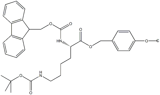 Fmoc-L-Lys(Boc)-Wang TG 化学構造式