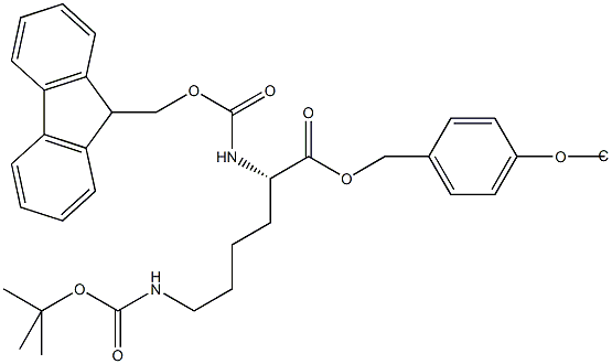 Fmoc-L-Lys(Boc)-Wang TG Structure