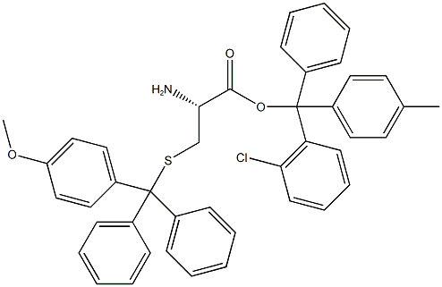 H-L-CYS(MMT)-2-CHLOROTRITYL RESIN Struktur