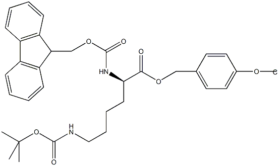 Fmoc-D-Lys(Boc)-Wang TG 化学構造式
