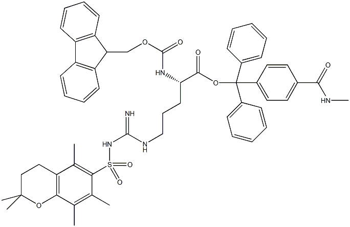 Fmoc-L-Arg(Pmc)-Trt TG,,结构式