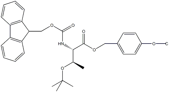 Fmoc-L-Thr(tBu)-Wang TG Struktur