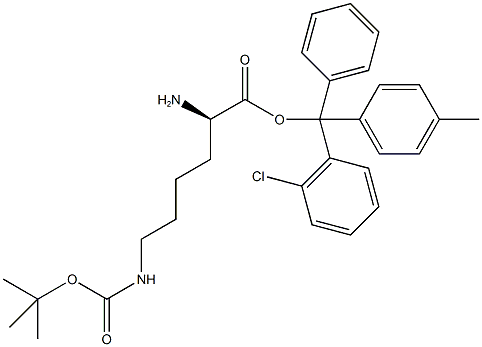H-D-Lys(Boc)-2-chlorotrityl resin (100-200 mesh, > 0.5 mmol 化学構造式