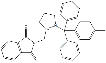 (S)-N-PHTHALOYL-2-AMINOMETHYL-PYRROLIDINE-TRITYL RESIN 化学構造式