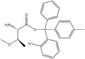 H-L-THR(ME)-2-CHLOROTRITYL RESIN Struktur