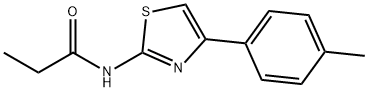 N-[4-(4-methylphenyl)-1,3-thiazol-2-yl]propanamide Structure