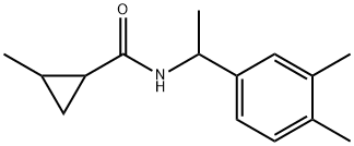 N-[1-(3,4-dimethylphenyl)ethyl]-2-methylcyclopropane-1-carboxamide 结构式