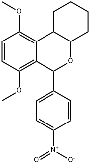 7,10-dimethoxy-6-(4-nitrophenyl)-2,3,4,4a,6,10b-hexahydro-1H-benzo[c]chromene Structure