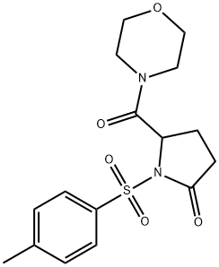 1-(4-methylphenyl)sulfonyl-5-(morpholine-4-carbonyl)pyrrolidin-2-one 化学構造式