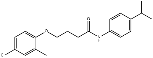 4-(4-chloro-2-methylphenoxy)-N-(4-propan-2-ylphenyl)butanamide 结构式