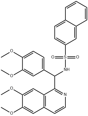 N-[(6,7-dimethoxyisoquinolin-1-yl)-(3,4-dimethoxyphenyl)methyl]naphthalene-2-sulfonamide Structure