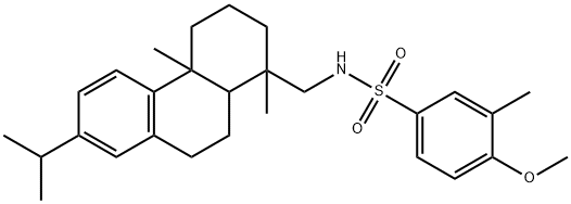 N-[(1,4a-dimethyl-7-propan-2-yl-2,3,4,9,10,10a-hexahydrophenanthren-1-yl)methyl]-4-methoxy-3-methylbenzenesulfonamide Structure