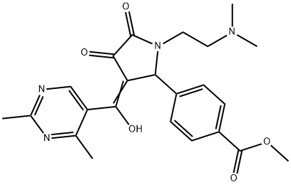 methyl 4-[(3E)-1-[2-(dimethylamino)ethyl]-3-[(2,4-dimethylpyrimidin-5-yl)-hydroxymethylidene]-4,5-dioxopyrrolidin-2-yl]benzoate|