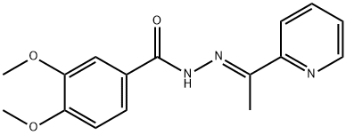 3,4-dimethoxy-N-[(E)-1-pyridin-2-ylethylideneamino]benzamide Struktur