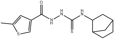 1-(3-bicyclo[2.2.1]heptanyl)-3-[(5-methylthiophene-3-carbonyl)amino]thiourea 结构式