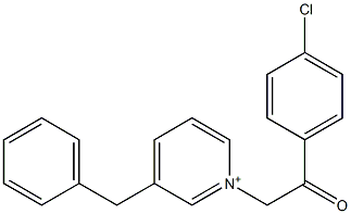 2-(3-benzylpyridin-1-ium-1-yl)-1-(4-chlorophenyl)ethanone Struktur