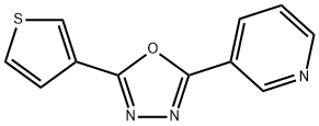 2-pyridin-3-yl-5-thiophen-3-yl-1,3,4-oxadiazole Structure