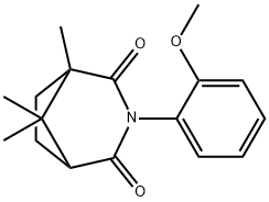 3-(2-methoxyphenyl)-5,8,8-trimethyl-3-azabicyclo[3.2.1]octane-2,4-dione 化学構造式