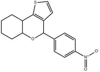 4-(4-nitrophenyl)-5a,6,7,8,9,9a-hexahydro-4H-thieno[3,2-c]chromene Struktur