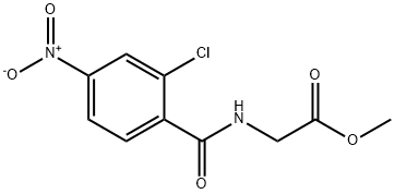 methyl 2-[(2-chloro-4-nitrobenzoyl)amino]acetate 化学構造式