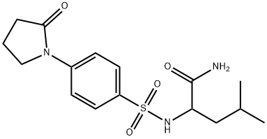 4-methyl-2-[[4-(2-oxopyrrolidin-1-yl)phenyl]sulfonylamino]pentanamide,1134397-71-9,结构式