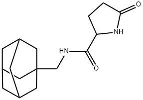 N-(1-adamantylmethyl)-5-oxopyrrolidine-2-carboxamide 化学構造式