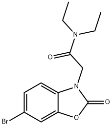 2-(6-bromo-2-oxo-1,3-benzoxazol-3-yl)-N,N-diethylacetamide Struktur