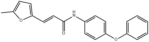 (E)-3-(5-methylfuran-2-yl)-N-(4-phenoxyphenyl)prop-2-enamide 结构式