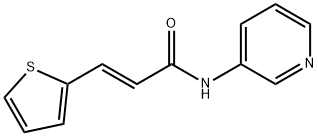 (E)-N-pyridin-3-yl-3-thiophen-2-ylprop-2-enamide 化学構造式