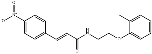 (E)-N-[2-(2-methylphenoxy)ethyl]-3-(4-nitrophenyl)prop-2-enamide,1164501-05-6,结构式