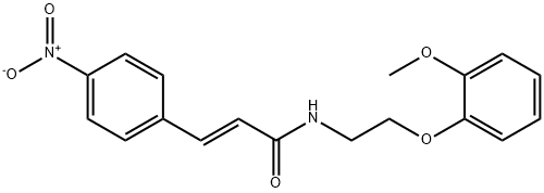 (E)-N-[2-(2-methoxyphenoxy)ethyl]-3-(4-nitrophenyl)prop-2-enamide Structure