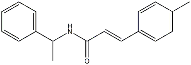 (E)-3-(4-methylphenyl)-N-(1-phenylethyl)prop-2-enamide 结构式