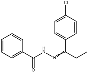 N-[(E)-1-(4-chlorophenyl)propylideneamino]benzamide 化学構造式