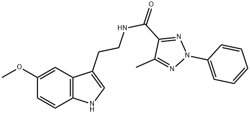 N-[2-(5-methoxy-1H-indol-3-yl)ethyl]-5-methyl-2-phenyltriazole-4-carboxamide,1170244-51-5,结构式