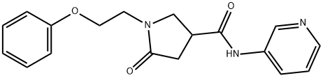 5-oxo-1-(2-phenoxyethyl)-N-pyridin-3-ylpyrrolidine-3-carboxamide,1170471-02-9,结构式