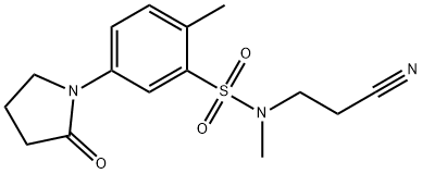 N-(2-cyanoethyl)-N,2-dimethyl-5-(2-oxopyrrolidin-1-yl)benzenesulfonamide Structure