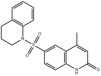 6-(3,4-dihydro-2H-quinolin-1-ylsulfonyl)-4-methyl-1H-quinolin-2-one Structure