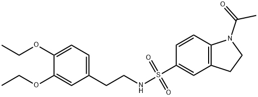 1-acetyl-N-[2-(3,4-diethoxyphenyl)ethyl]-2,3-dihydroindole-5-sulfonamide Structure