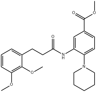 methyl 3-[3-(2,3-dimethoxyphenyl)propanoylamino]-4-piperidin-1-ylbenzoate|