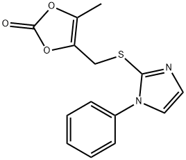 4-methyl-5-[(1-phenylimidazol-2-yl)sulfanylmethyl]-1,3-dioxol-2-one,1172811-23-2,结构式