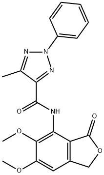 N-(5,6-dimethoxy-3-oxo-1H-2-benzofuran-4-yl)-5-methyl-2-phenyltriazole-4-carboxamide Structure