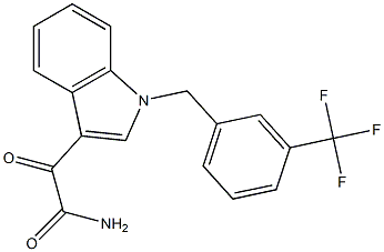 2-oxo-2-[1-[[3-(trifluoromethyl)phenyl]methyl]indol-3-yl]acetamide 化学構造式
