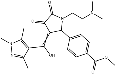 methyl 4-[(3E)-1-[2-(dimethylamino)ethyl]-3-[hydroxy-(1,3,5-trimethylpyrazol-4-yl)methylidene]-4,5-dioxopyrrolidin-2-yl]benzoate|