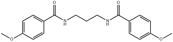 4-methoxy-N-[3-[(4-methoxybenzoyl)amino]propyl]benzamide Struktur