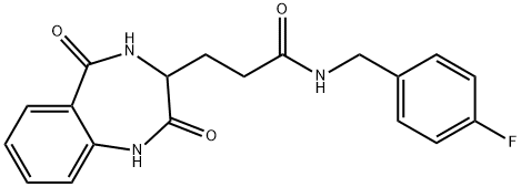 3-(2,5-dioxo-3,4-dihydro-1H-1,4-benzodiazepin-3-yl)-N-[(4-fluorophenyl)methyl]propanamide|