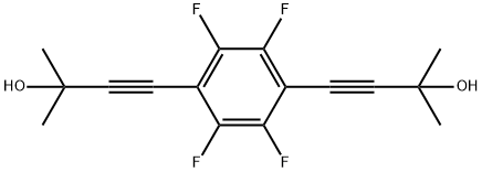 2-methyl-4-[2,3,5,6-tetrafluoro-4-(3-hydroxy-3-methylbut-1-ynyl)phenyl]but-3-yn-2-ol 结构式