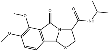 6,7-dimethoxy-5-oxo-N-propan-2-yl-3,9b-dihydro-2H-[1,3]thiazolo[2,3-a]isoindole-3-carboxamide Struktur