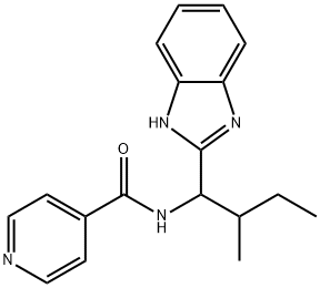 N-[1-(1H-benzimidazol-2-yl)-2-methylbutyl]pyridine-4-carboxamide Structure