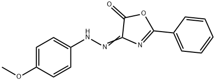 (4Z)-4-[(4-methoxyphenyl)hydrazinylidene]-2-phenyl-1,3-oxazol-5-one Structure