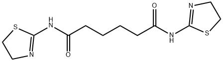N,N'-bis(4,5-dihydro-1,3-thiazol-2-yl)hexanediamide 化学構造式